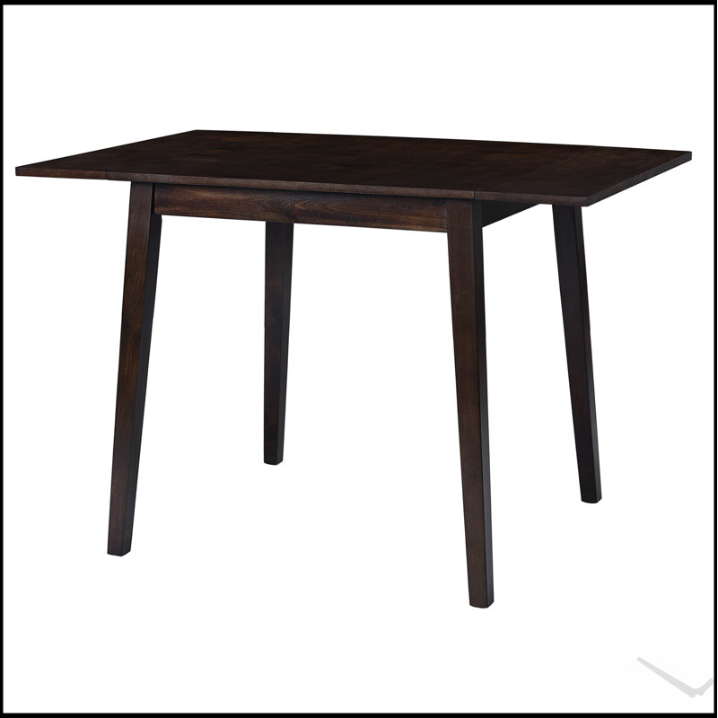 Table de salle à manger extensible de 29 à 45 pouces pour 4 personnes, table de cuisine pliante avec pieds en bois d'hévéa durables