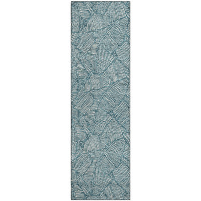 Premium Machine Washable Prisco Teal Rug