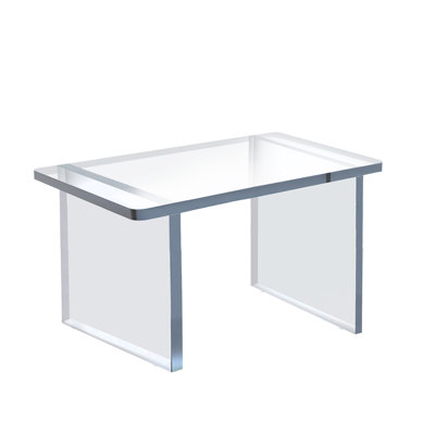 Clear Acrylic 11.75"W x 7.75"D x 8"H 1/2" Thick Deluxe Riser w/Bumpers