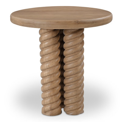 Treccia Solid Wood End Table