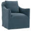 Mocha Noel Slipcovered Swivel Chair-1007870589