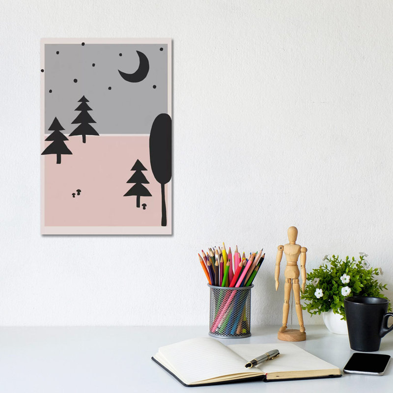 Forest At Night by Alisa Galitsyna - Wrapped Canvas Print, 20.32 cm H x 30.48 cm W