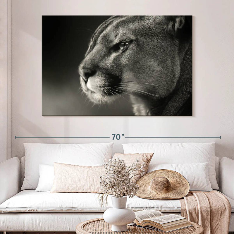 Brampt Cougar Face, 34" H x 51" W
