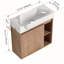 Meuble-lavabo mural de 24 po avec lavabo en céramique blanche et porte à fermeture en douceur, conception écologique et durable-996767777-996767779