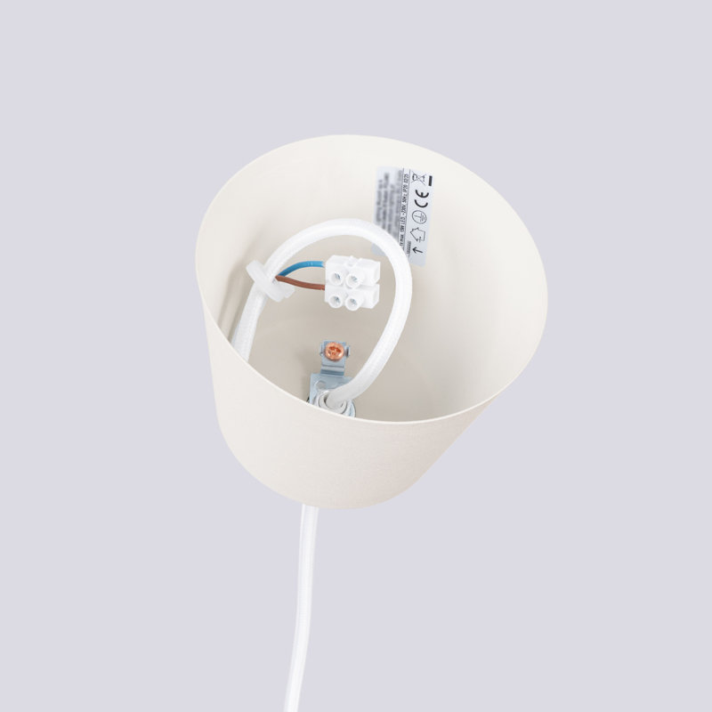 1 - Light Stainless Steel Pendant, Beige