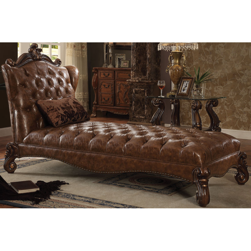 Chaise longue sans accoudoirs Dorah, Marron clair