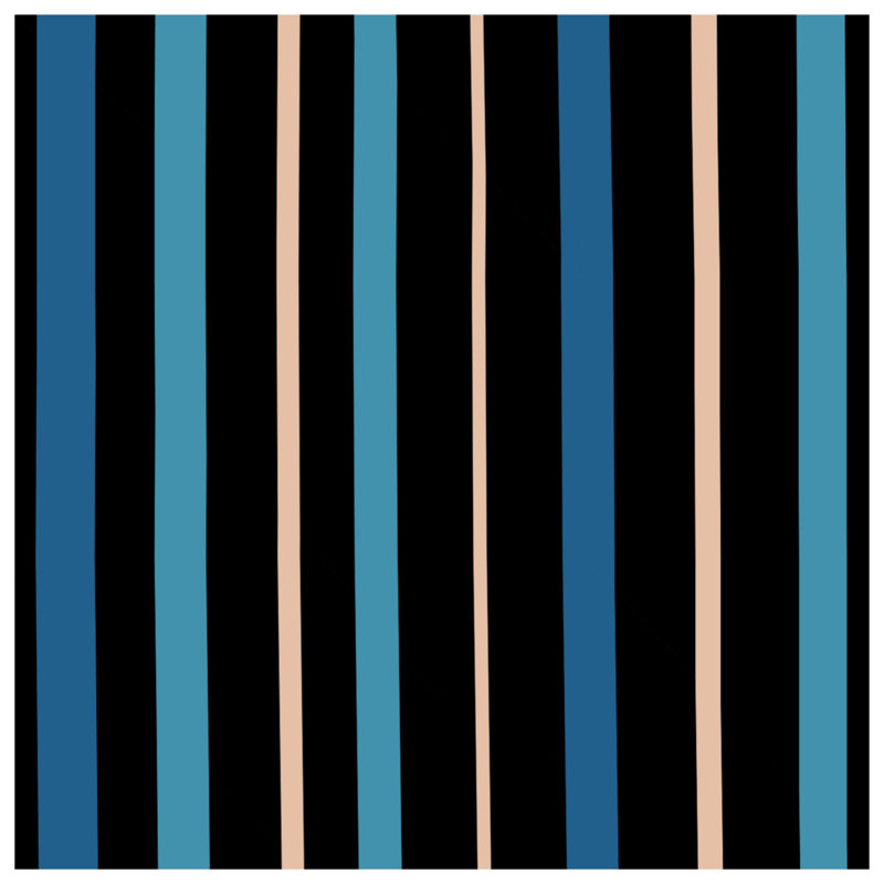 Black Blue Striped Duvet Covers, Twin