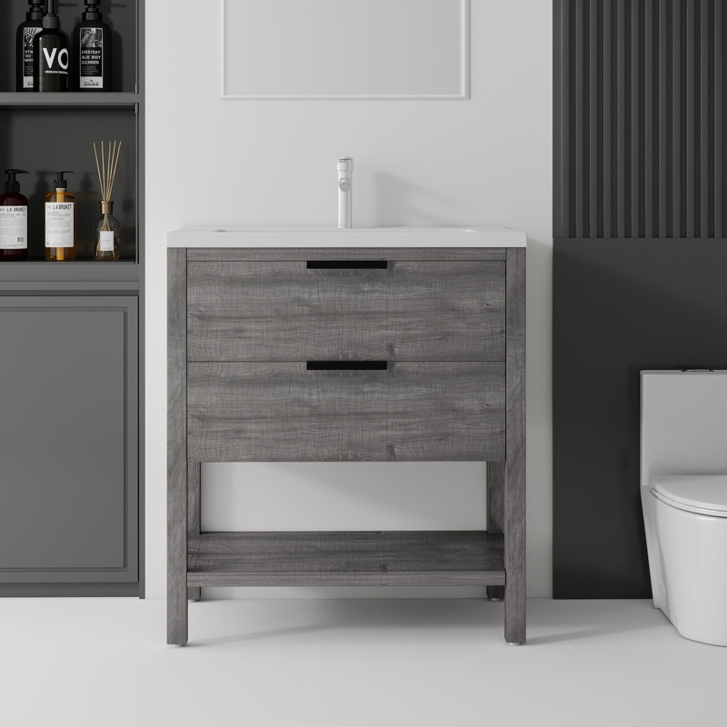 Meuble-lavabo autoportant avec lavabo