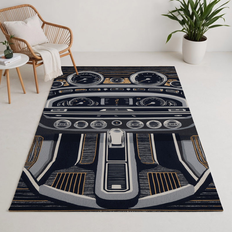 Tapis intérieur et extérieur gris Transport, Rectangle 9 pi x 12 pi