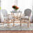 Rattan Arm Chair in Black/White/Natural