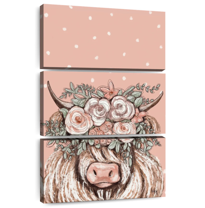 Boho Cow I, 38" H x 24" W