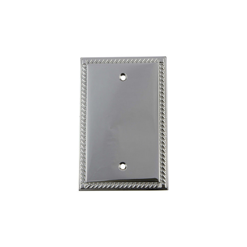 Rope Blank Wall Plate, Bright Chrome