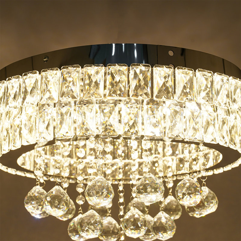 Modern Crystal Ceiling Light With Remote Control