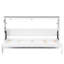 Twin Size Murphy Bed with LED Light and Desk, Foldable Wall Bed Cabinet for Small Spaces-1489422700