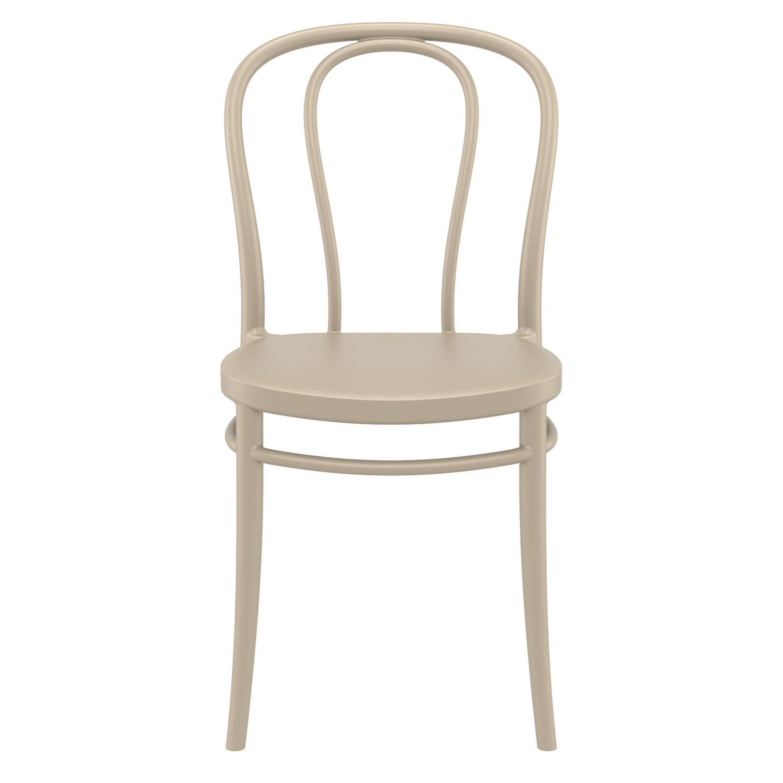 Farrah Stackable Patio Side Chair, Taupe
