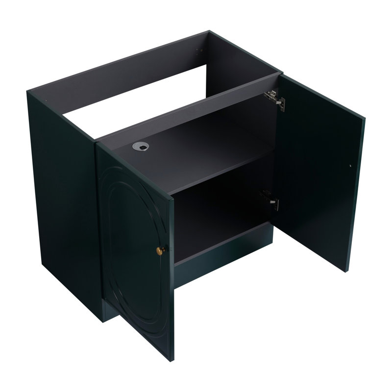Armoire de rangement autoportante avec 2 portes à fermeture douce, H 33,39 po x l 35,08 po x P 19,52 po