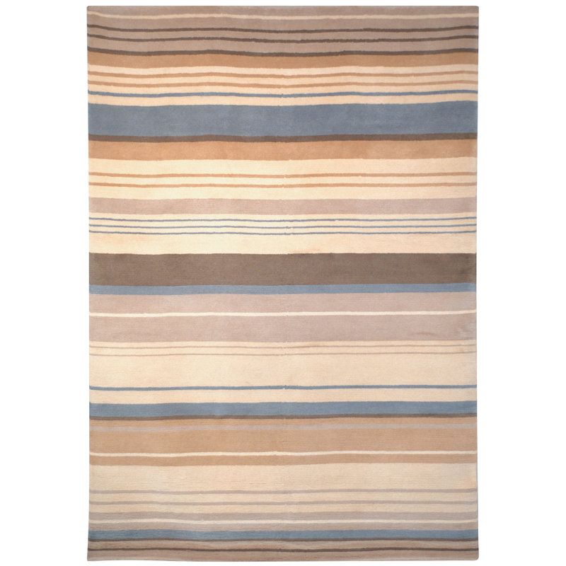 Lexington Hand Tufted Wool Pile Striped Rug, Rectangle 8' x 10'