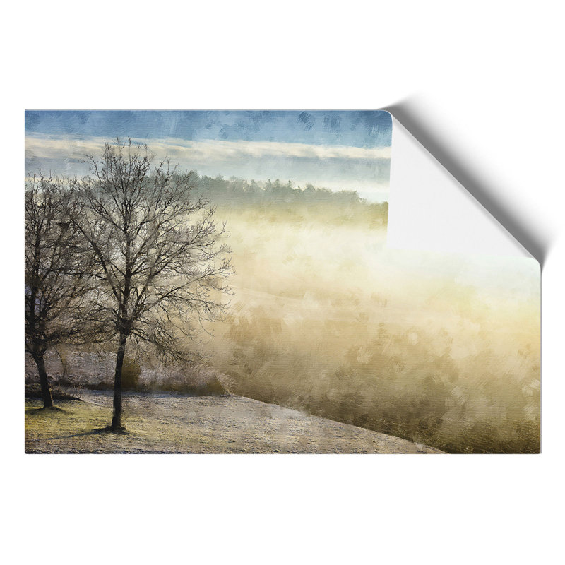 Winter Forest Painting - Frameless Print, 30cm H x 42cm W x 0.1cm D