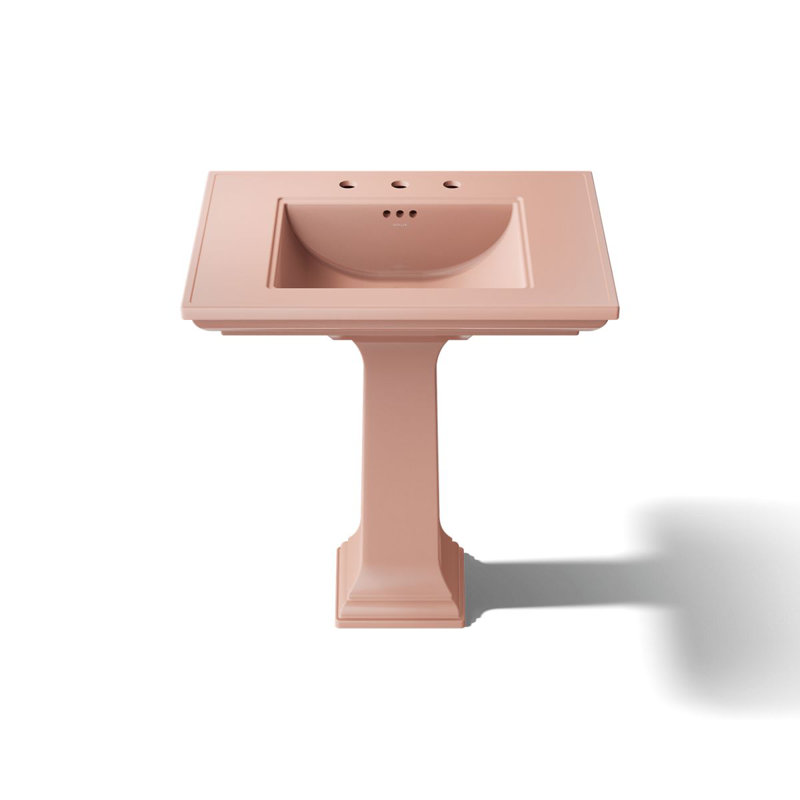 Memoirs Stately 30-3/4 In. Rectangular Pedestal Bathroom Sink, 150th Peach Blow
