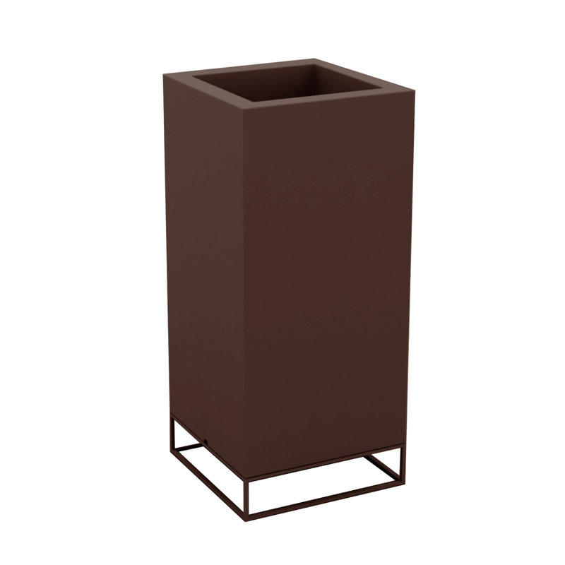 Pot de fleurs en résine Vela, H 39,25 po x l 23,5 po x P 23,5 po, Bronze