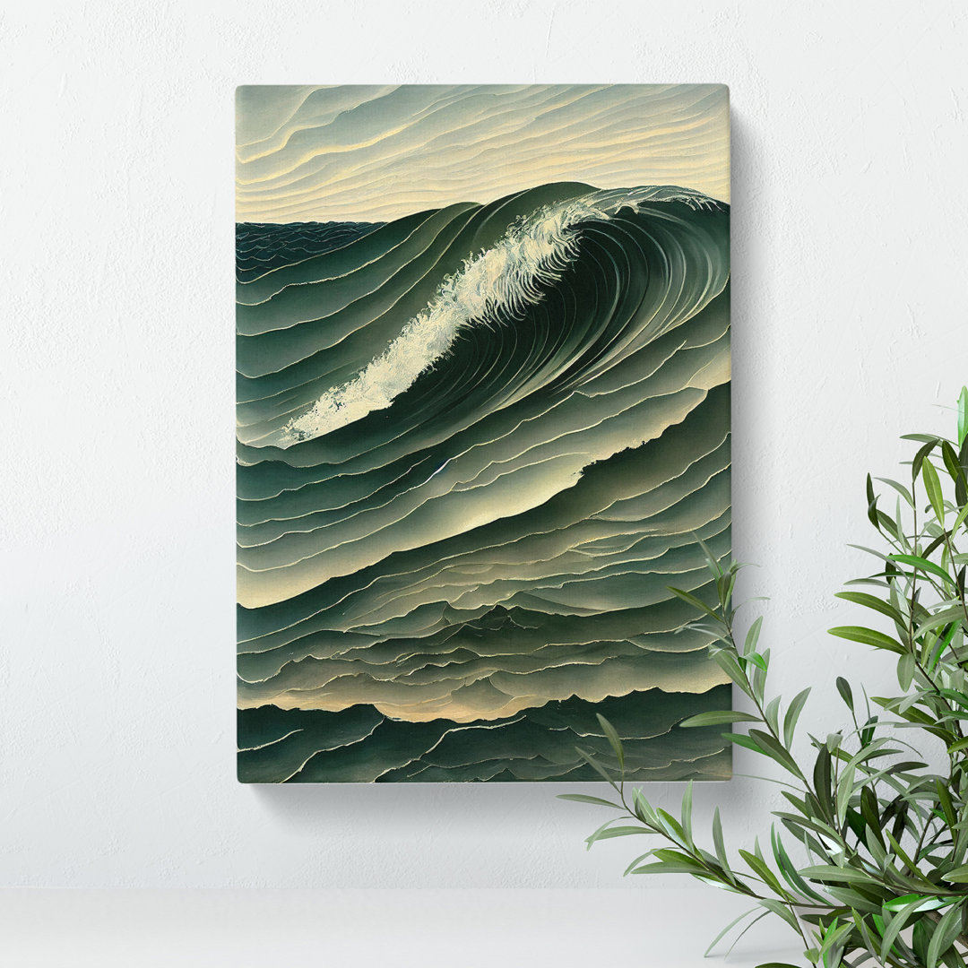 Crashing Ocean Wave - Wrapped Canvas