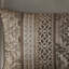 Courtepointe brune / dorée 6 pièces avec coussins - double / grand, motifs, accents dorés, coutures faciles d'entretien, literie polyvalente-126088988