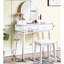 Meuble-lavabo contemporain contemporain avec tabouret, coussin pour plus de confort - tabouret en bois de style moderne avec rangement, structure de l 17,52 po-57022190