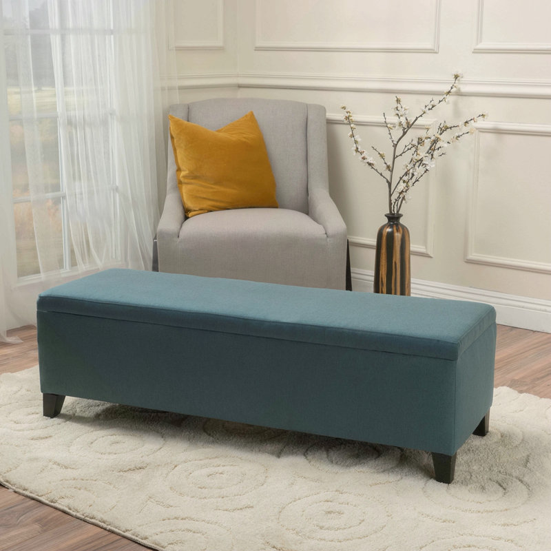 Banc rembourré de style minimaliste de ménage, Sarcelle