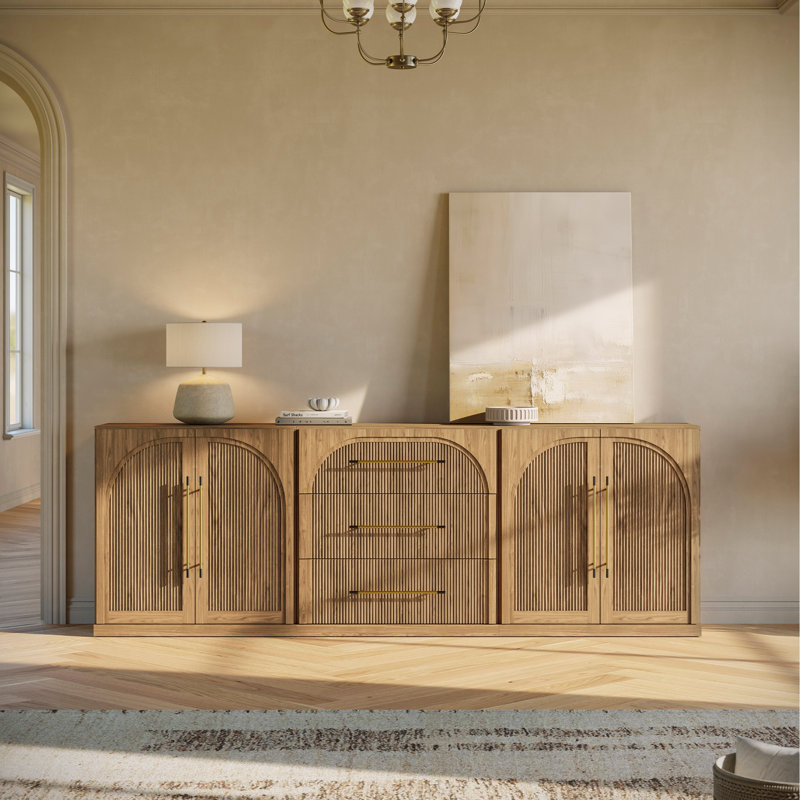 3-Piece Modular Sideboard Set - C+2B - Camel, Camel
