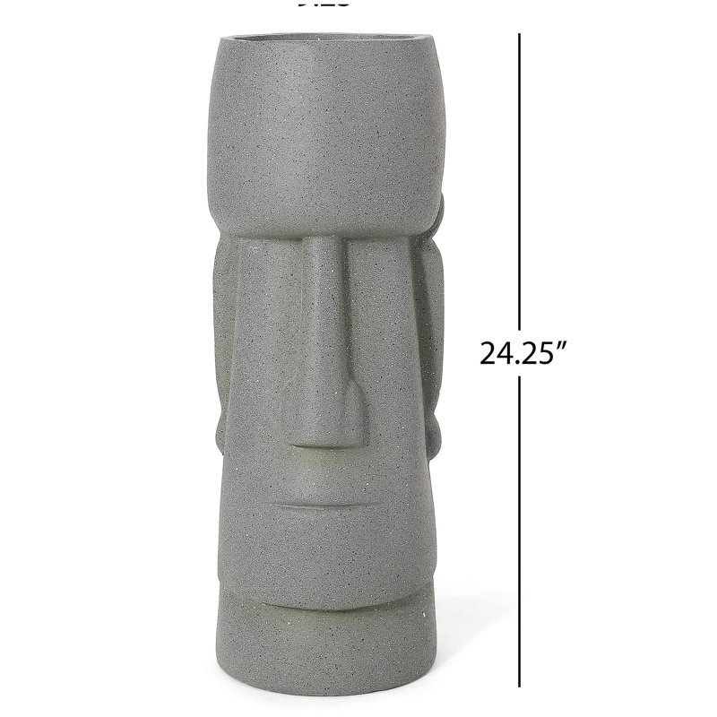Jardinière d'extérieur, H 24,25 po x l 9,25 po x P 9,25 po, Gris Pierre