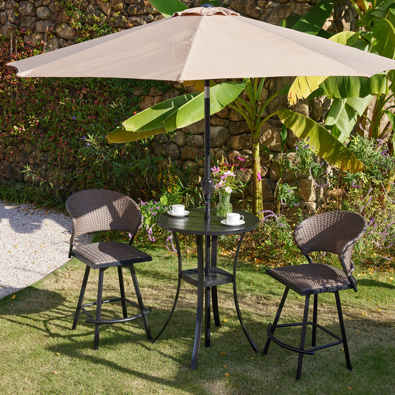 Denysse Metal Bar Set, Black