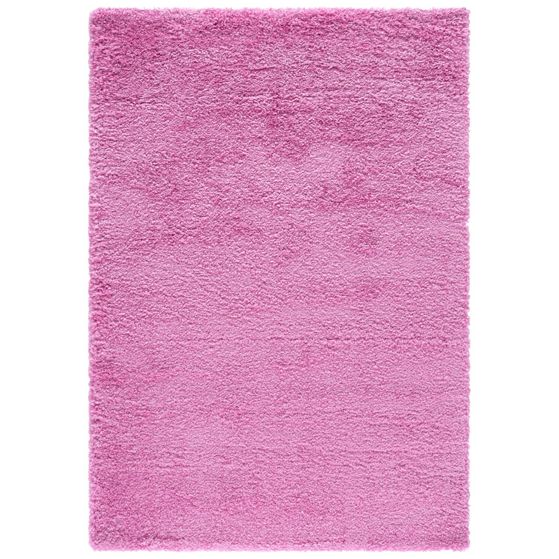 Tapis couleur unie à poils longs Sador 800 Performance, Rectangle 2 pi 3 po x 4 pi, Pink