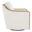 Fauteuil d'appoint pivotant en cuir Grayton-1693391114