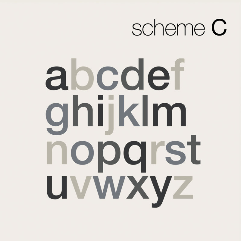 Alphabet Large Decal Scheme C