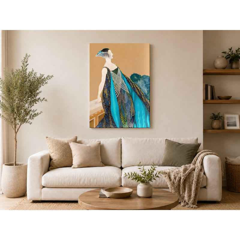 Elegant en robe de soirée, 11" W x 14" H
