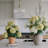 23" Artificial Light Green Potted Hydrangea Plant
