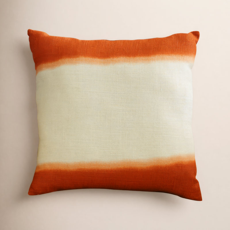 Striped Throw Pillow, Olive, 22" H x 22" W x 4" D, Polyester