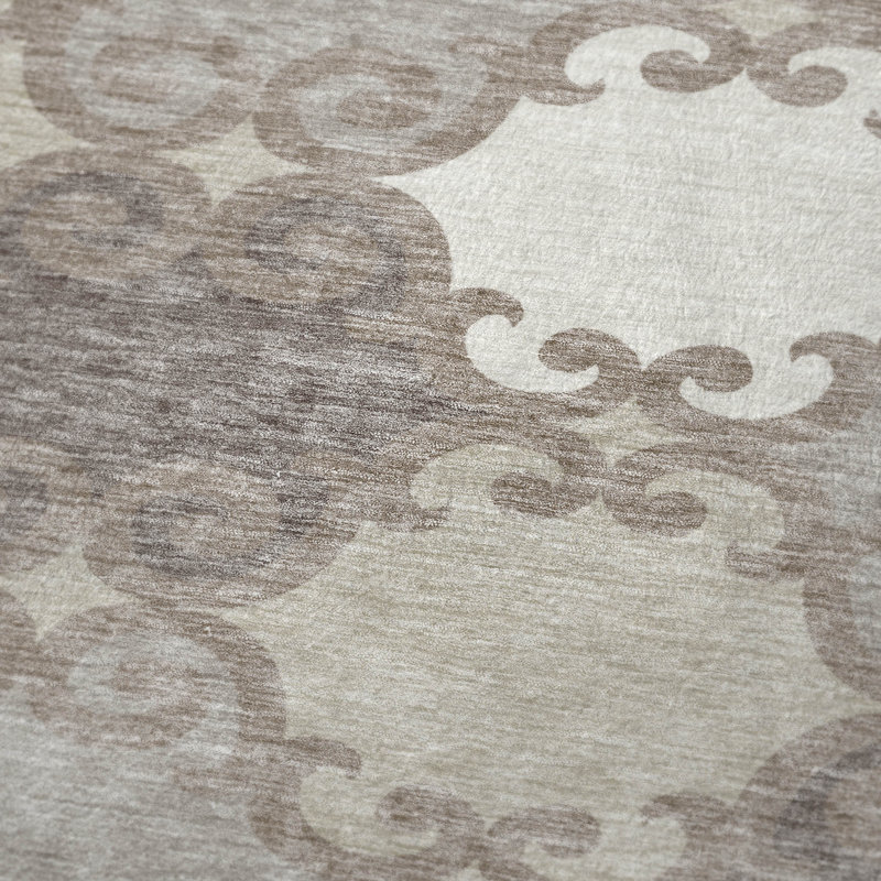 Jeté en laine Sherpa ASB883 Addison, Taupe