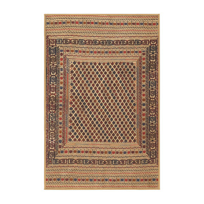 Tapis traditionnel brun / beige / rouge
