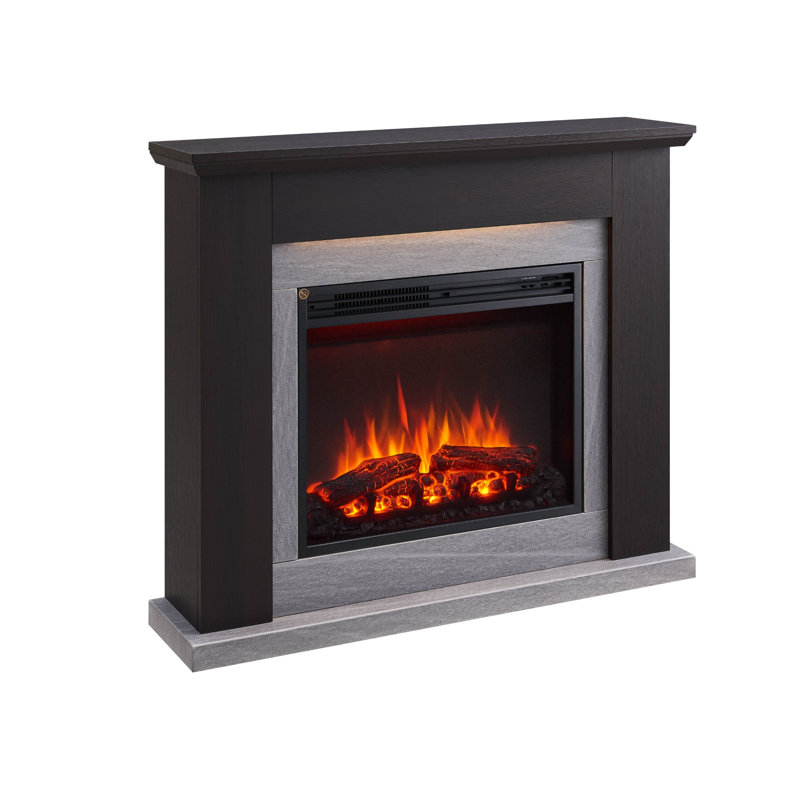 MARDELLA FLAMME 101cm W Electric Fireplace, Espresso Oak