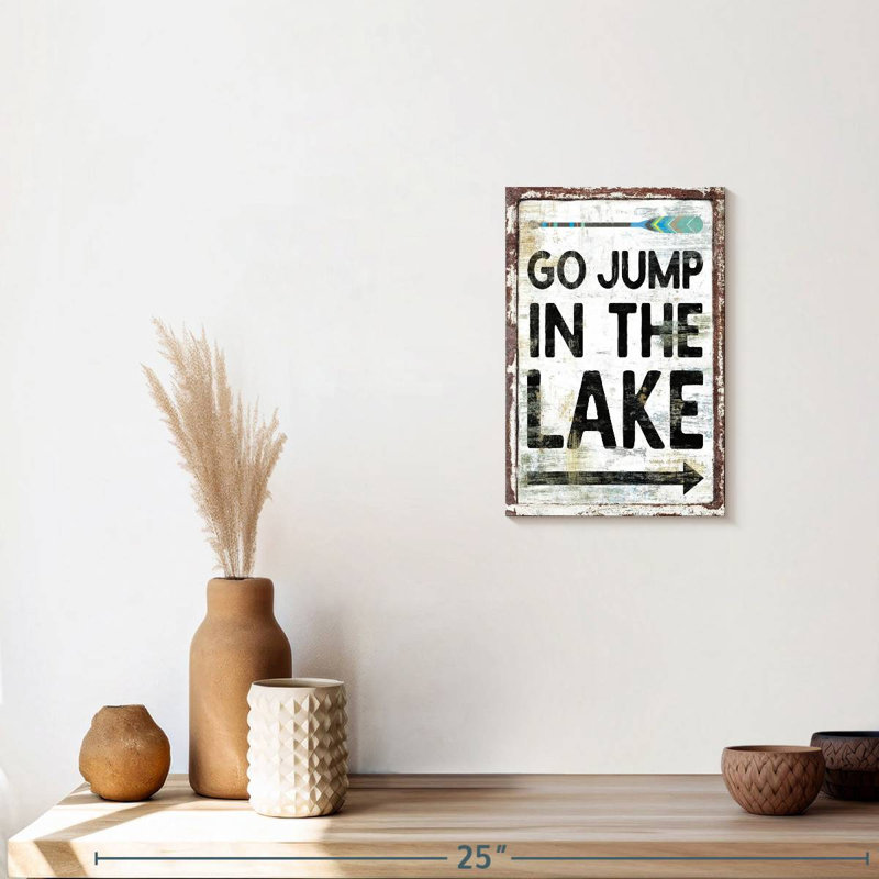 «Go Jump In The Lake», impression sur toile, H 12 po x l 8 po x P 1 po