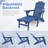 Azur Plastic Folding and Adjustable Adirondack Chair with Ottoman-1914806275