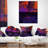 Blue Vs Red Textures - Abstract Printed Pillow