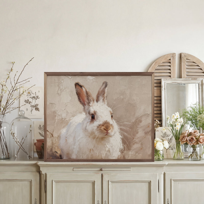 Lapin blanc, H 24 po x l 30 po