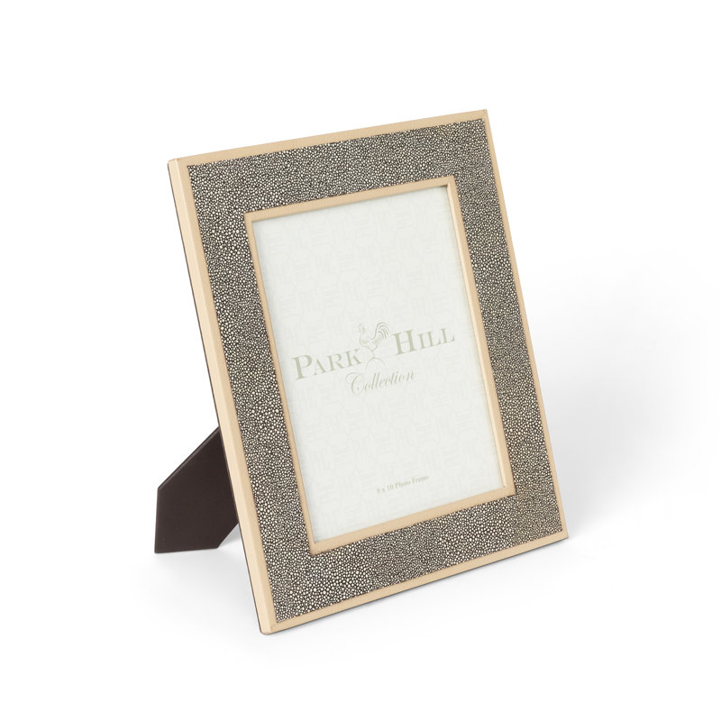 Smoke Gray Leather Picture Frame, 8" x 10"
