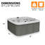 Spa carré à 90 jets pour 7 personnes à 90 jets avec ozonateur Lifesmart LS700DX-47823677