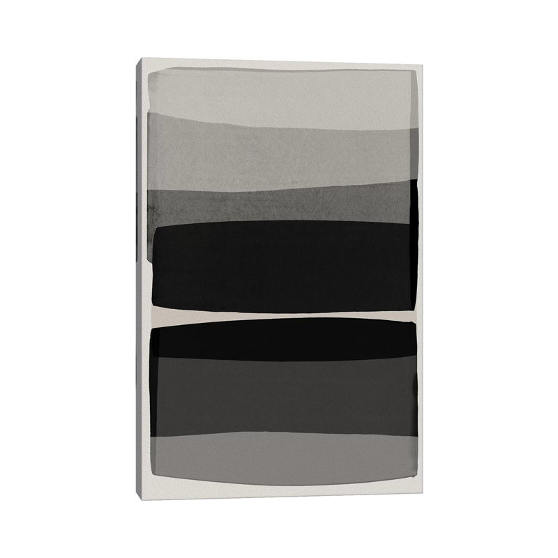 Giclée moderne en noir et blanc par Orara Studio - Toile tendue avec châssis, H 40 po x l 26 po x P 1,5 po