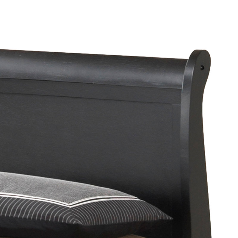 Louis Phillipe Standard Bed, Full, Charcoal