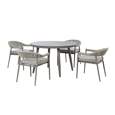 Anduin 4 - Person Patio Dining Set with Round Table