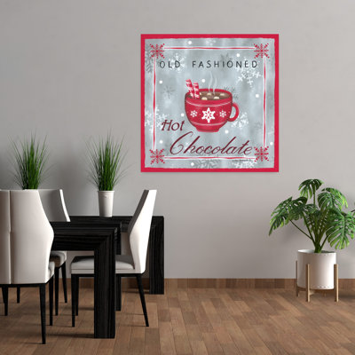 Chocolat chaud, art abstrait d'hiver contemporain
